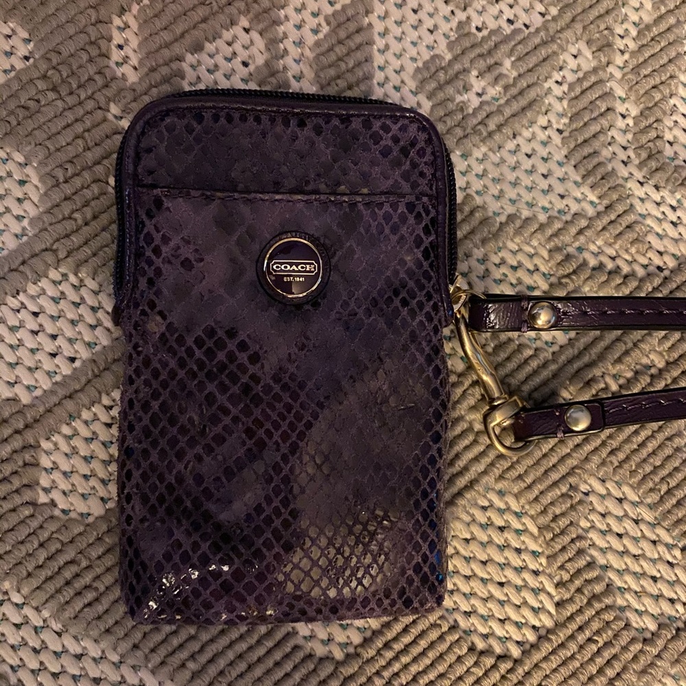 Purple Coach Card holder - Picture 2 of 3